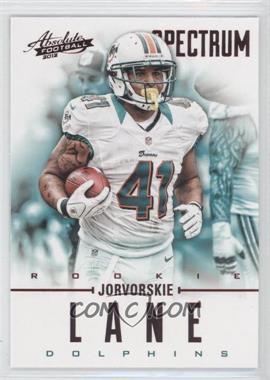 2012 Panini Absolute - [Base] - Spectrum Red #162 - Rookies - Jorvorskie Lane