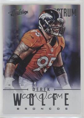 2012 Panini Absolute - [Base] - Spectrum Silver #126 - Rookies - Derek Wolfe /50 [Noted]