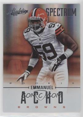 2012 Panini Absolute - [Base] - Spectrum Silver #132 - Rookies - Emmanuel Acho /50