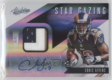 2012 Panini Absolute - Star Gazing Materials - Prime Signatures #9 - Chris Givens /25