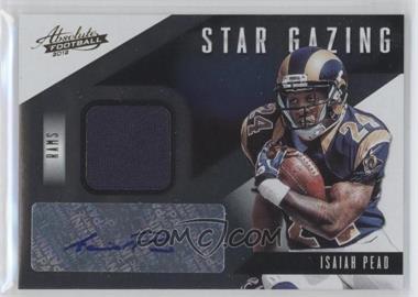 2012 Panini Absolute - Star Gazing Materials - Signatures #15 - Isaiah Pead /49