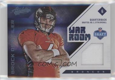 2012 Panini Absolute - War Room Materials - Prime #8 - Brock Osweiler /49