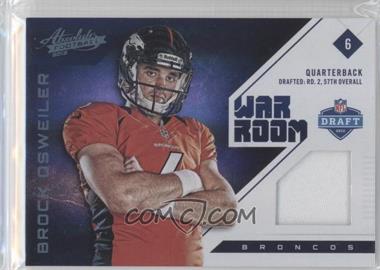 2012 Panini Absolute - War Room Materials - Prime #8 - Brock Osweiler /49