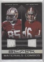 Joe Montana, Vernon Davis [EX to NM] #/50