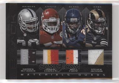 2012 Panini Black - Materials Quads - Prime #18 - Darren McFadden, Jamaal Charles, Matt Forte, Steven Jackson /49