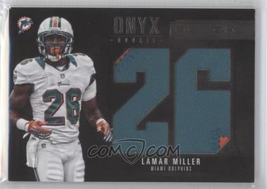 2012 Panini Black - Onyx Rookie Materials Jumbo - Jersey Number Prime #12 - Lamar Miller /10