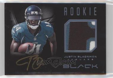 2012 Panini Black - Rookie Signature Materials - Platinum Prime #5 - Justin Blackmon /49