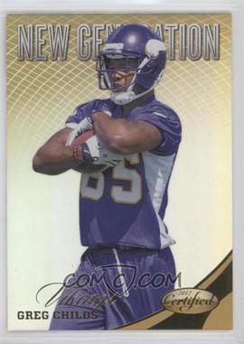 2012 Panini Certified - [Base] - Mirror Gold #273 - New Generation - Greg Childs /25