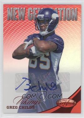 2012 Panini Certified - [Base] - Mirror Red Signatures #273 - New Generation - Greg Childs /350