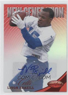 2012 Panini Certified - [Base] - Mirror Red Signatures #284 - New Generation - LaVon Brazill /350