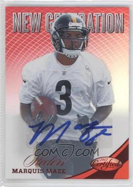 2012 Panini Certified - [Base] - Mirror Red Signatures #288 - New Generation - Marquis Maze /350