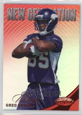 2012 Panini Certified - [Base] - Mirror Red #273 - New Generation - Greg Childs /250