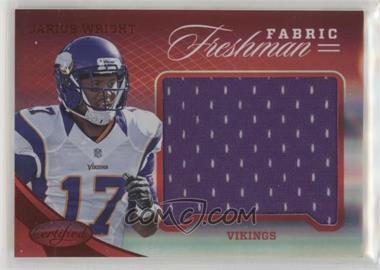 2012 Panini Certified - [Base] - Mirror Red #350 - Freshman Fabric - Jarius Wright /149