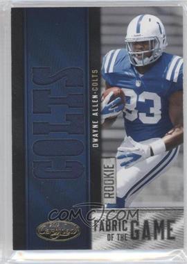 2012 Panini Certified - Rookie Fabric of the Game Jerseys - Die-Cut Team Name Prime #18 - Dwayne Allen /25