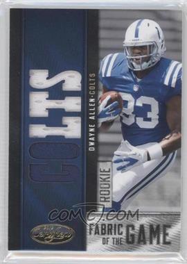 2012 Panini Certified - Rookie Fabric of the Game Jerseys - Die-Cut Team Name Prime #18 - Dwayne Allen /25