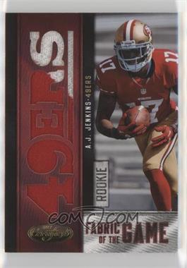 2012 Panini Certified - Rookie Fabric of the Game Jerseys - Die-Cut Team Name Prime #9 - A.J. Jenkins /25