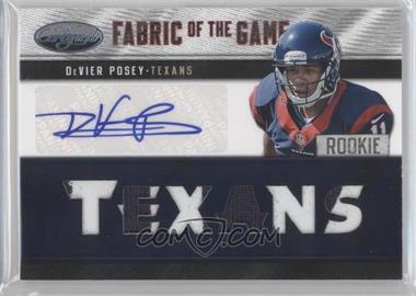 2012 Panini Certified - Rookie Fabric of the Game Jerseys - Die-Cut Team Name Signatures Prime #17 - DeVier Posey /15