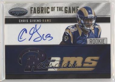 2012 Panini Certified - Rookie Fabric of the Game Jerseys - Die-Cut Team Name Signatures Prime #20 - Chris Givens /15