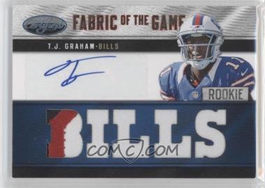 2012 Panini Certified - Rookie Fabric of the Game Jerseys - Die-Cut Team Name Signatures Prime #34 - T.J. Graham /15