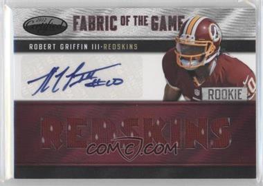 2012 Panini Certified - Rookie Fabric of the Game Jerseys - Die-Cut Team Name Signatures #2 - Robert Griffin III /25
