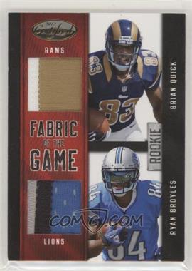 2012 Panini Certified - Rookie Fabric of the Game Jerseys Combos - Prime #9 - Brian Quick, Ryan Broyles /49