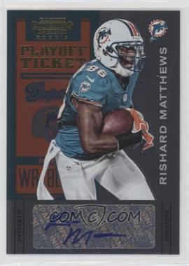 2012 Panini Contenders - [Base] - Playoff Ticket #180 - Rishard Matthews /99