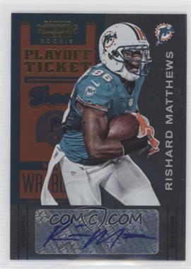 2012 Panini Contenders - [Base] - Playoff Ticket #180 - Rishard Matthews /99