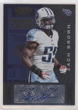 2012 Panini Contenders - [Base] - Playoff Ticket #199 - Zach Brown /99