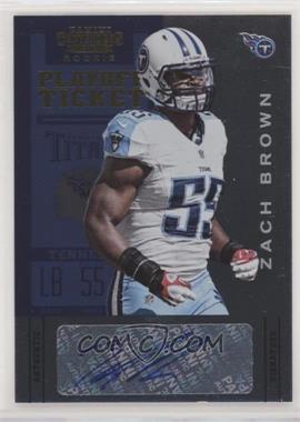2012 Panini Contenders - [Base] - Playoff Ticket #199 - Zach Brown /99
