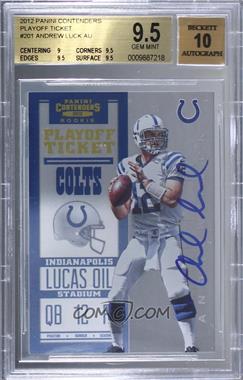 2012 Panini Contenders - [Base] - Playoff Ticket #201 - Andrew Luck /99 [BGS 9.5 GEM MINT]