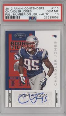 2012 Panini Contenders - [Base] #115.1 - Rookie Ticket - Chandler Jones [PSA 10 GEM MT]