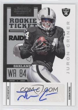 2012 Panini Contenders - [Base] #150.1 - Rookie Ticket - Juron Criner /500