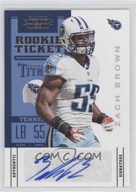 2012 Panini Contenders - [Base] #199.1 - Rookie Ticket - Zach Brown