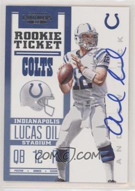 2012 Panini Contenders - [Base] #201.1 - Rookie Ticket RPS - Andrew Luck (Ball in Right Hand) /550