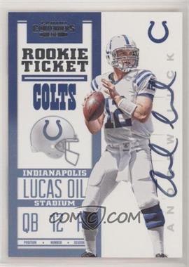 2012 Panini Contenders - [Base] #201.1 - Rookie Ticket RPS - Andrew Luck (Ball in Right Hand) /550