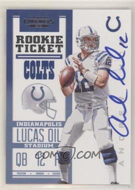 2012 Panini Contenders - [Base] #201.1 - Rookie Ticket RPS - Andrew Luck (Ball in Right Hand) /550