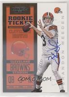 Rookie Ticket RPS - Brandon Weeden #/550