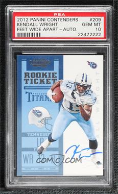 2012 Panini Contenders - [Base] #209.2 - Rookie Ticket RPS Variation - Kendall Wright /125 [PSA 10 GEM MT]