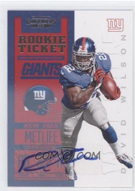 2012 Panini Contenders - [Base] #214.1 - Rookie Ticket RPS - David Wilson