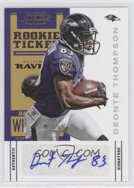 2012 Panini Contenders - [Base] #236 - Rookie Ticket - Deonte Thompson /550