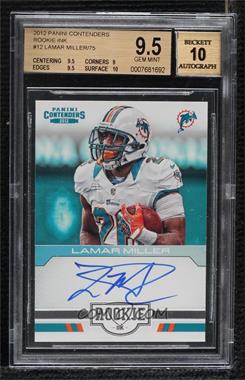 2012 Panini Contenders - Rookie Ink #12 - Lamar Miller /75 [BGS 9.5 GEM MINT]