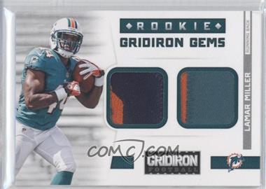 2012 Panini Gridiron - [Base] - Combo Materials Prime #312 - Rookie Gridiron Gems - Lamar Miller /49