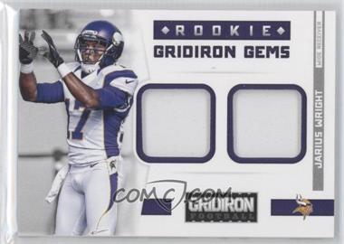 2012 Panini Gridiron - [Base] - Combo Materials Prime #332 - Rookie Gridiron Gems - Jarius Wright /49