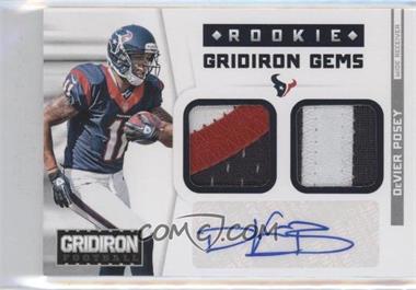 2012 Panini Gridiron - [Base] - Combo Materials Signatures Prime #319 - Rookie Gridiron Gems - DeVier Posey /25