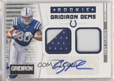 2012 Panini Gridiron - [Base] - Combo Materials Signatures Prime #333 - Rookie Gridiron Gems - Coby Fleener /25