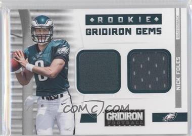 2012 Panini Gridiron - [Base] - Combo Materials #309 - Rookie Gridiron Gems - Nick Foles /249