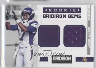 2012 Panini Gridiron - [Base] - Combo Materials #332 - Rookie Gridiron Gems - Jarius Wright /249