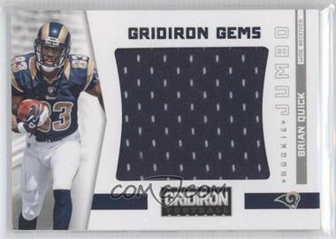 2012 Panini Gridiron - [Base] - Jumbo Materials #307 - Rookie Gridiron Gems - Brian Quick /99