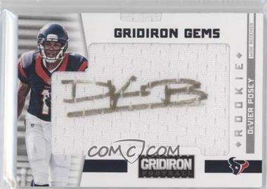 2012 Panini Gridiron - [Base] - Signatures Gold Ink #319 - Rookie Gridiron Gems - DeVier Posey /299