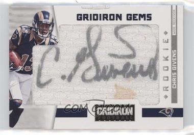 2012 Panini Gridiron - [Base] #315 - Rookie Gridiron Gems - Chris Givens /299